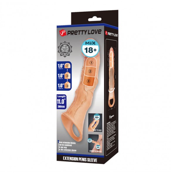 PRETTY LOVE - Ragna Extension Penis Sleeve (Skin Color)